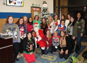 Lincoln Staff with Santa